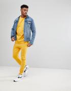Asos Tracksuit Oversized Sweatshirt/super Skinny Joggers In Yellow - Yellow