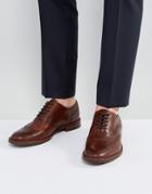 Aldo Bartolello Leather Brogue Shoes In Tan - Tan