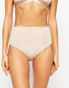 Asos Basic Microfibre Mix & Match High-waisted Pant - Nude