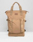 Asos Tote Bag In Camel With Strapping - Tan