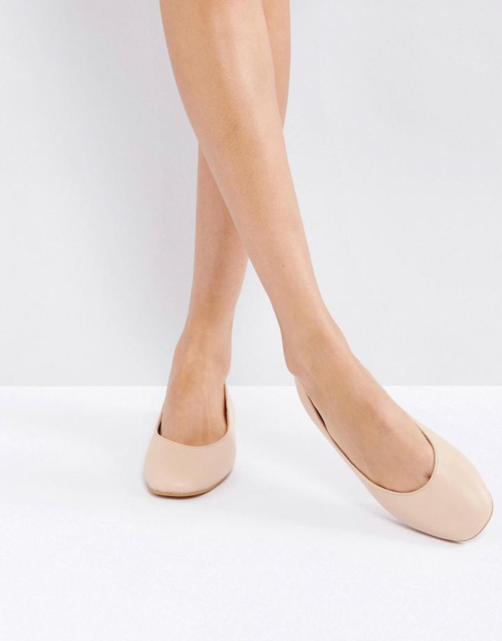 Truffle Flat Ballerina Shoe - Beige