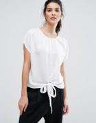 Vero Moda Tie Front Top - White