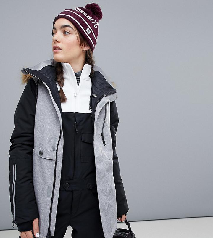 Volcom Fawn Insulated Jacket In Gray - Gray