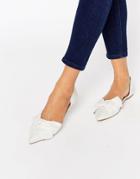 Asos Lady Pointed Ballet Flats - Ivory
