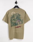 Carhartt Wip Mountain Back Print T-shirt In Beige-neutral