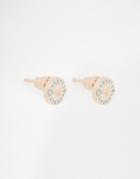 Emporio Armani Rose Gold Plated Stud Earrings - Gold