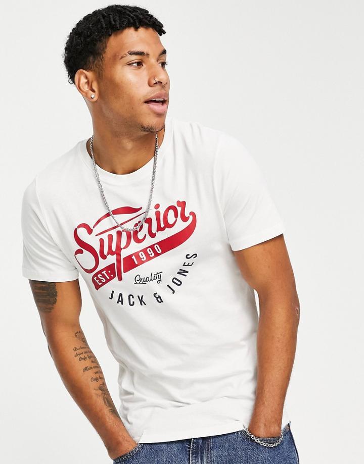 Jack & Jones Logo T-shirt In White