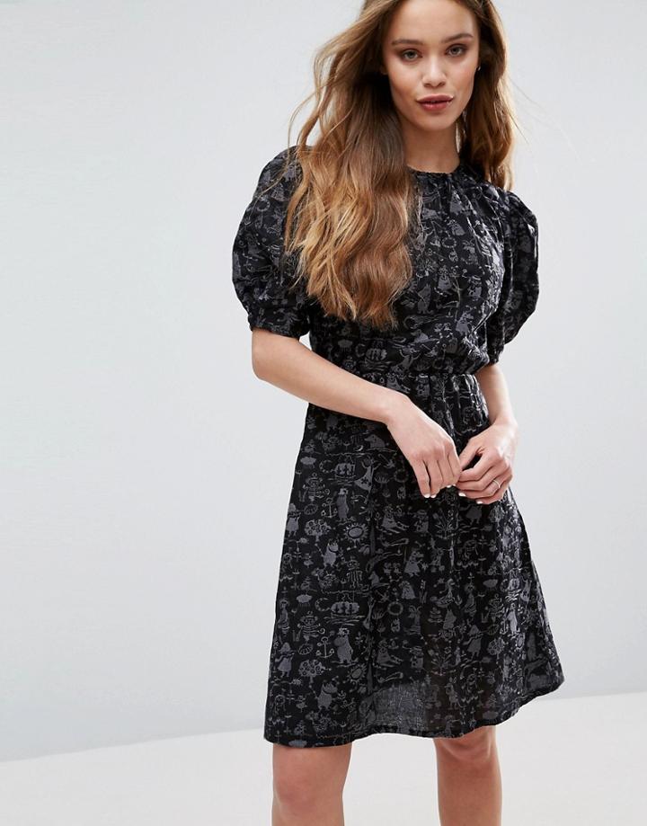 Ivana Helsinki Moomin Piia Dress - Navy