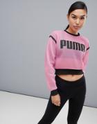 Puma Active Mesh Crew Neck Sweater - Pink
