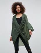 Qed London Cross Front Blouse - Green