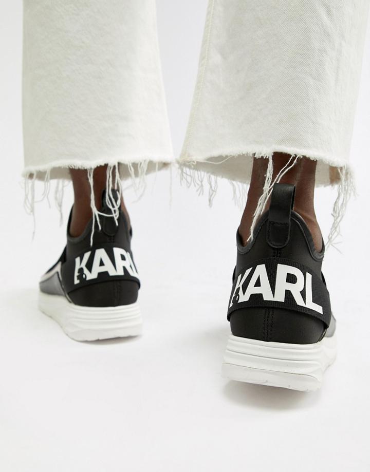 Karl Lagerfeld Vektor Runner Sneakers In Black - Black