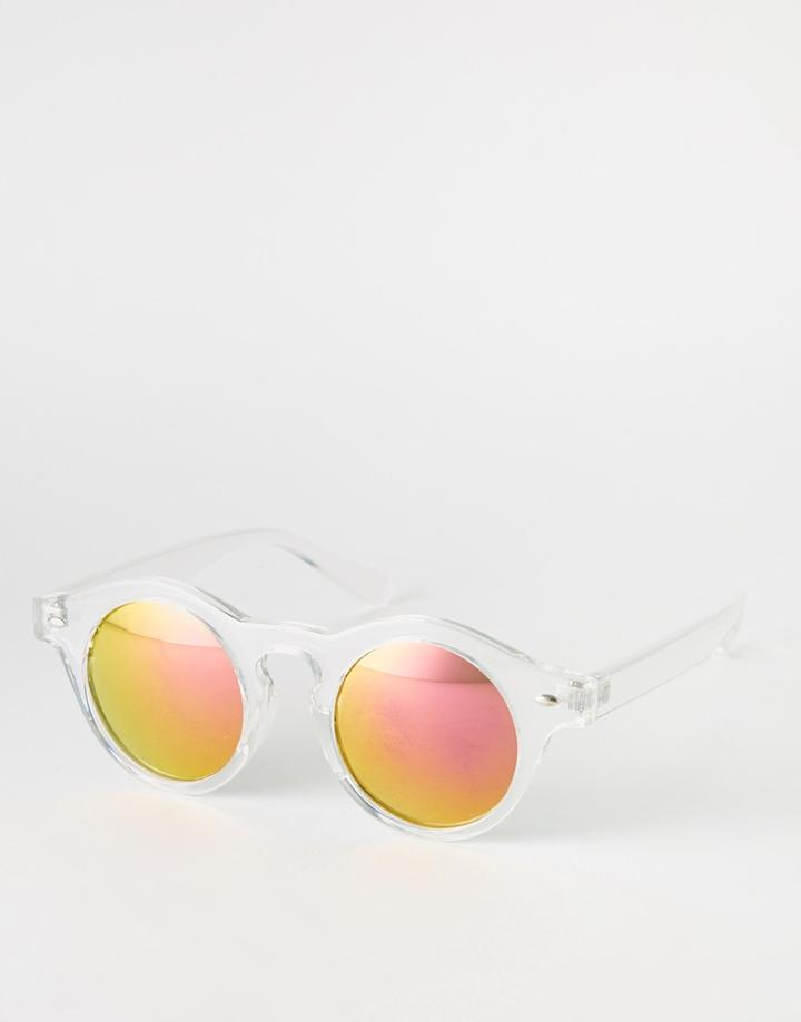 Trip Round Sunglasses - Clear