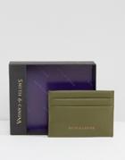 Smith And Canova Classic Leather Card Holder - Green