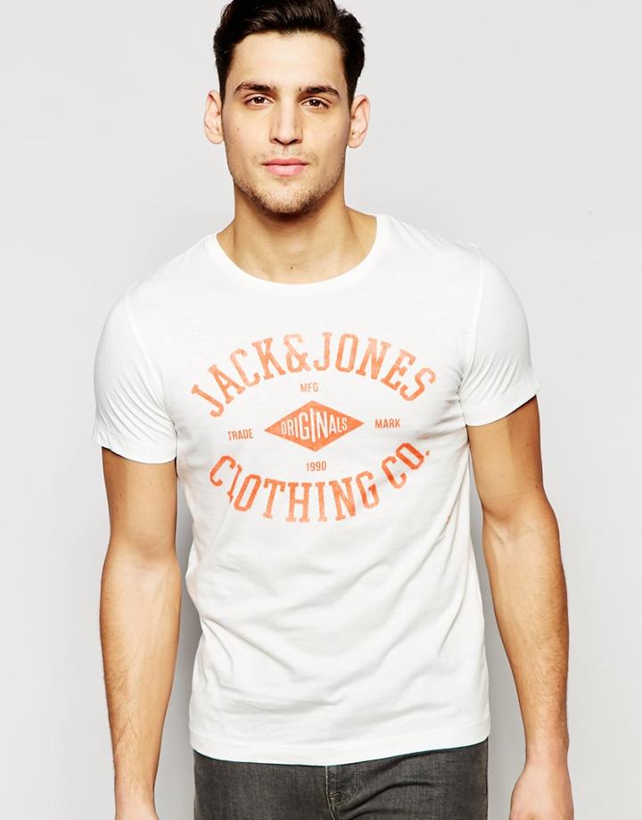 Jack & Jones T-short With Jack & Jones Originals Print - White