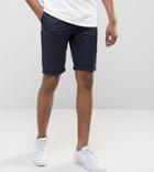 Asos Tall Chino Skinny Shorts In Navy