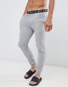 Nicce Lounge Cuffed Joggers In Gray With Waistband - Gray