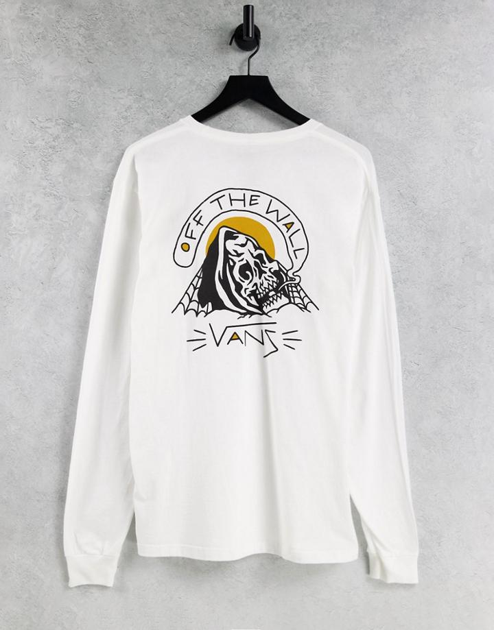 Vans Sketchy Web Back Print T-shirt In White