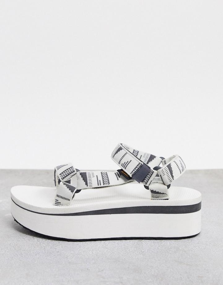 Teva Flatform Universal Chunky Sandals In White