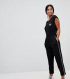 New Look Petite Side Stripe Piping Pull On Pants - Black