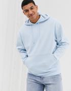 Asos Design Oversized Hoodie In Light Blue - Blue