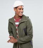 Herschel Voyage Packable Wind Runner Jacket In Green/black Exclusive At Asos - Green