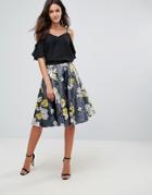 Closet Floral Print Skirt - Multi