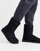 Ugg Classic Short Boots In Black Suede