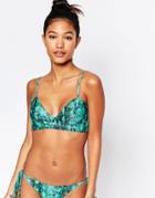 Beach Riot Venom Outlaw Bikini Top - Snake Print