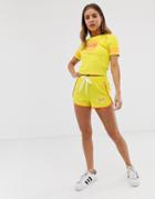 Juicy By Juicy Logo Runner Shorts - Yellow