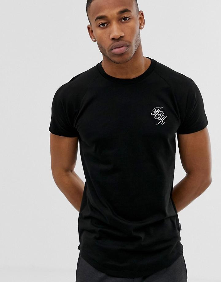 French Connection Muscle Fit Logo Curved Hem T-shirt