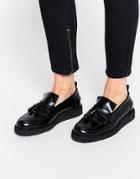 Fred Perry X George Cox Tassle Leather Loafers - Black