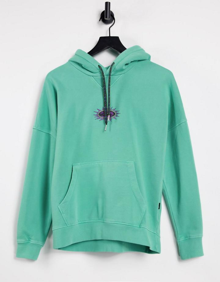 Quiksilver Patterned Ties Hoodie In Green