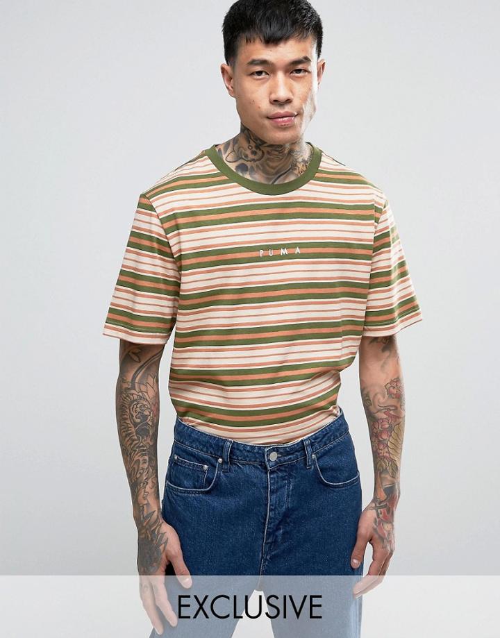Puma Retro Stripe T-shirt Exclusive To Asos 57533501 - Brown
