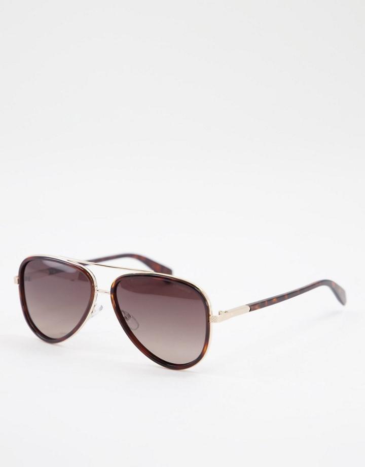 Polaroid Aviator Style Sunglasses-black