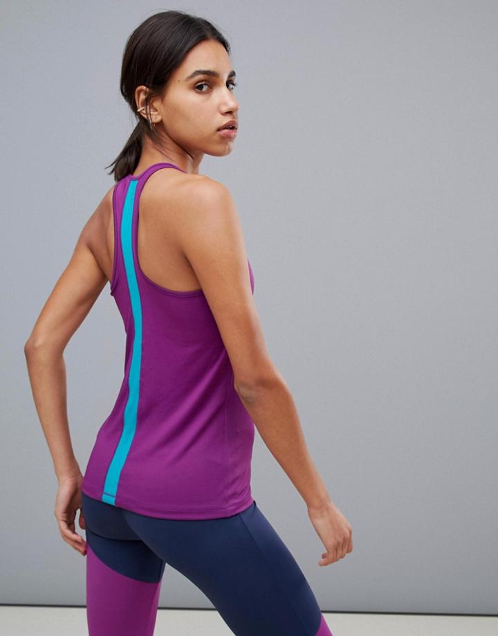 Esprit Color Block Gym Tank - Purple