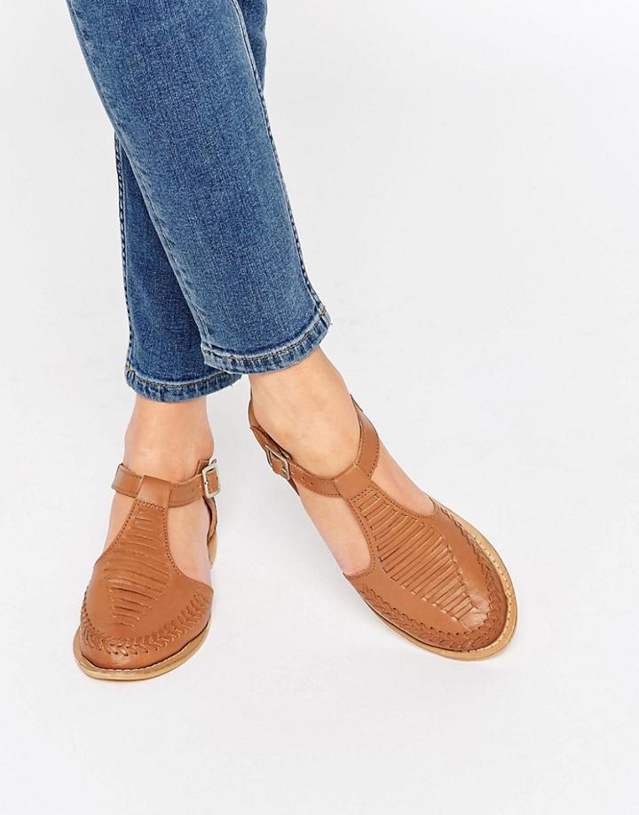 Asos Jabel Leather Geek Shoes - Tan