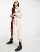 Daisy Street Maxi Trench Coat-neutral