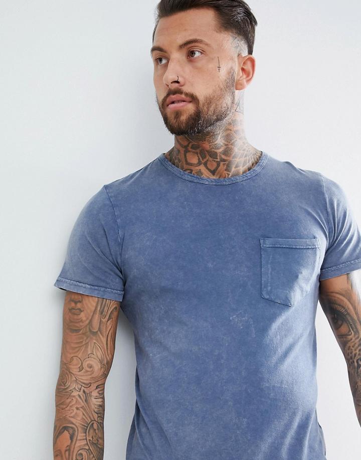 Another Influence Oversized Washed Pocket T-shirt - Navy