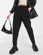 Object Cecilie High Waist Tapered Pant In Black