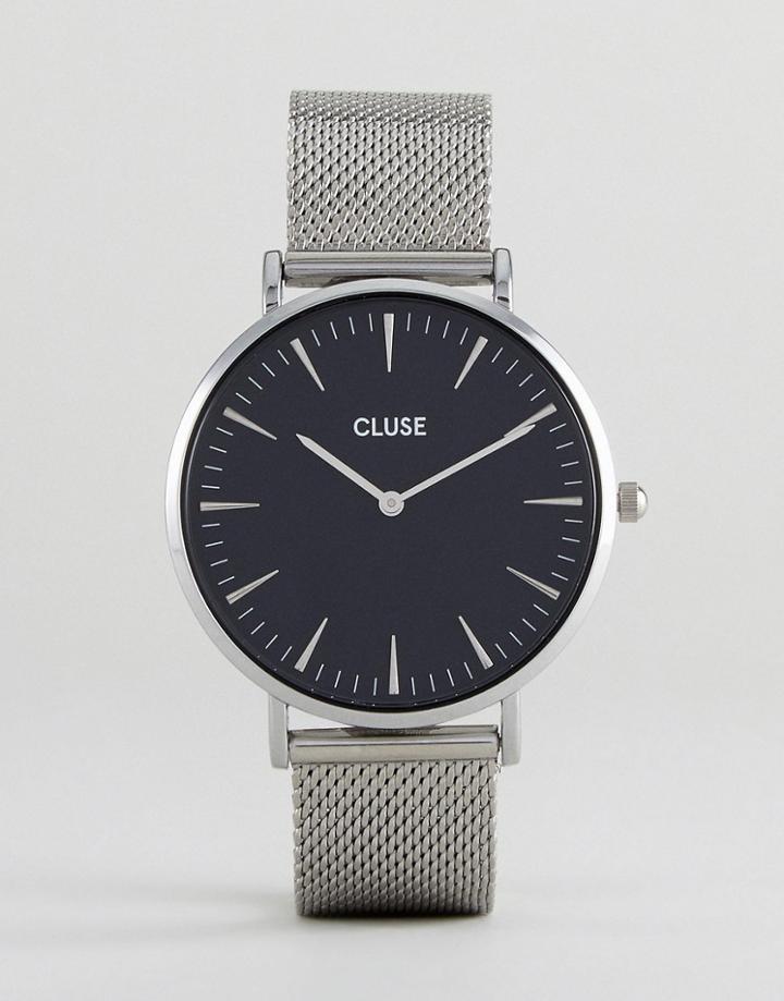 Cluse Cl18106 La Boh Me Mesh Watch In Silver - Silver