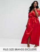 Truly You Kimono Sleeve Maxi Dress - Red