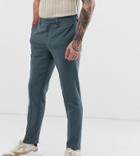 Noak Slim Fit Smart Pants In Blue - Blue