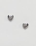 Ted Baker Harly Tiny Heart Stud Earrings In Silver - Silver