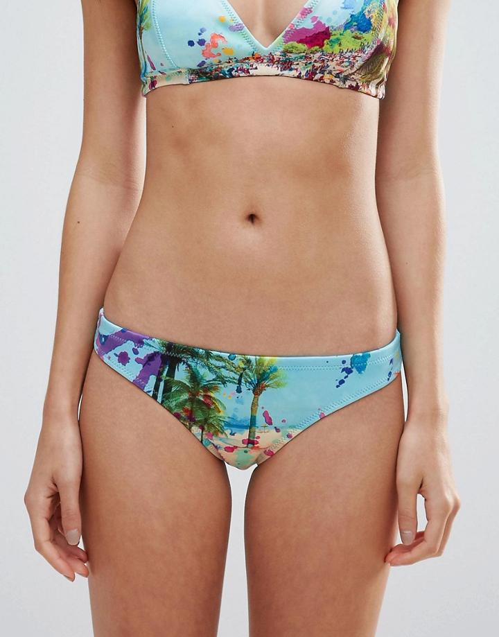 Seafolly Beach Scene Bikini Bottoms - Multi