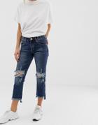 Glamorous Ripped Knee Jeans-blue