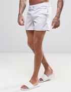 D Struct Swim Shorts With Line Print - Gray