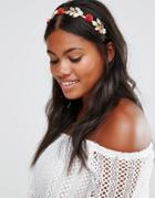 Cara Ny Statement Rose Hair Band - Gold