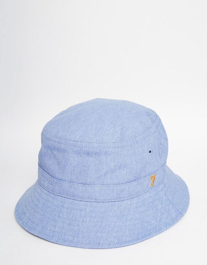Farah Grafton Marl Bucket Hat - Blue