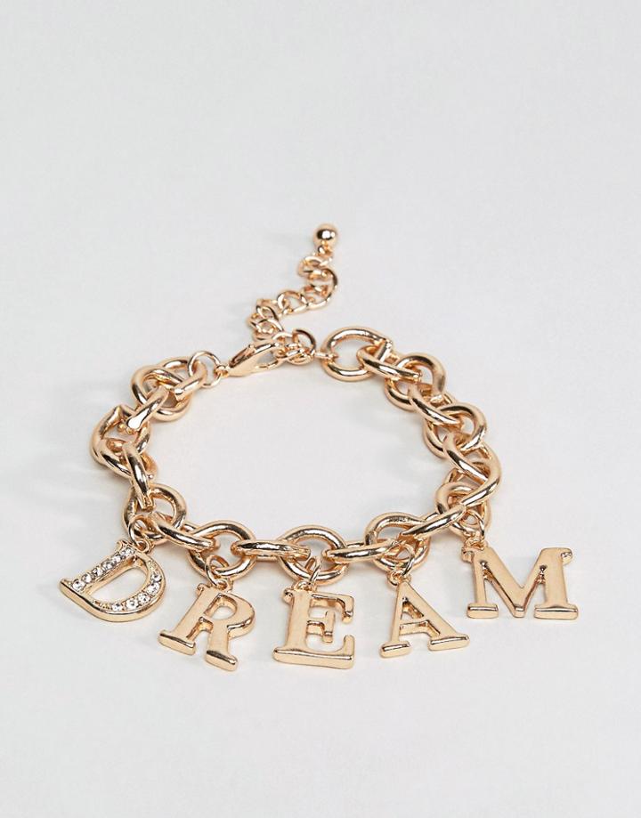New Look 90's Dream Chain Bracelet - Gold