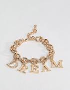 New Look 90's Dream Chain Bracelet - Gold